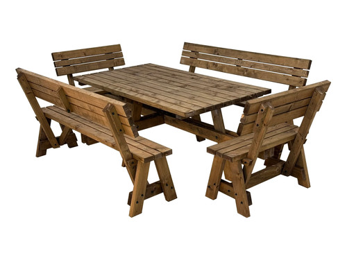 Wooden outdoor dining - outdoor, set