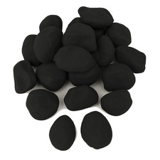 Ceramic Replacement Gas Fire Coals Oval Cast Living Flame Fuel Bed LPG