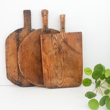 Vintage Wooden Bread Board: Rustic Farmhouse Kitchen Decor B24
