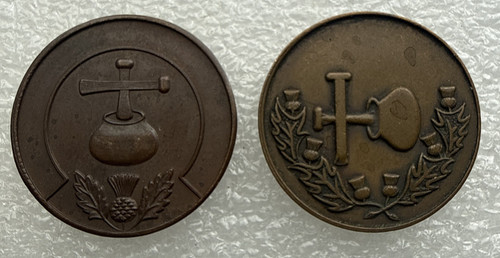 Scottish masonic tokens two - masonic,
