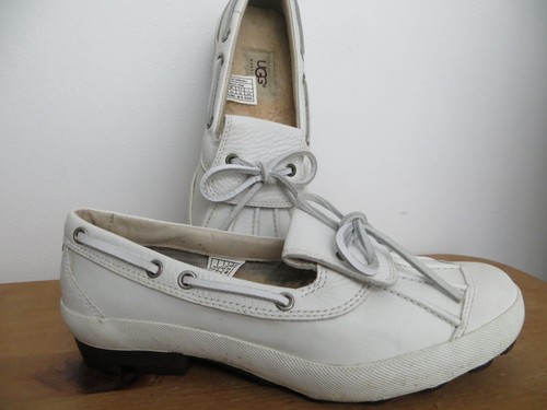 Ugg white shoes loafers - ugg,