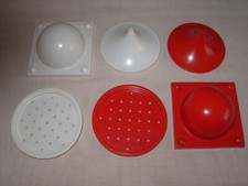 BAYKO,  RED & WHITE, DOMES