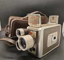 Kodak Brownie Auto Turret Triple Lense 8 MM Movie Camera original leather case