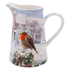 Christmas Robin Milk Jug Gift Boxed holds 1 pint