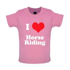 I Love Horse Riding - Baby T-Shirt / Babygrow - Equestrian Equipment Gift Horses