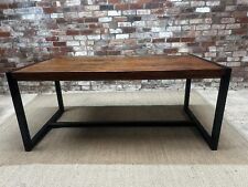 Furniture Village Dining Table, Fire Industrial Acacia Wood & Iron RRP £699