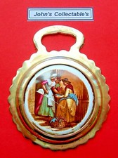  GEORGAIN LADIES CERAMIC HORSE BRASS  DAMAGED HAS A HAIR LINE CRACK  LOT AA  