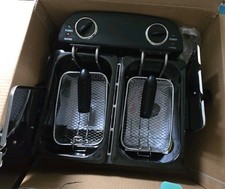 This Is A Used Working Cookworks Twin Electric Fryer In Good Working Condition.