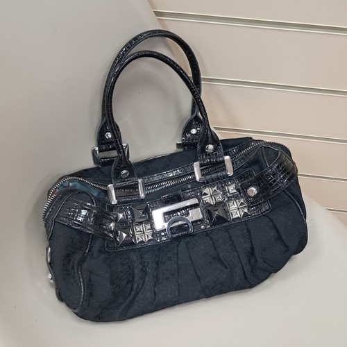 Guess black studded handbag - guess,