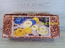 Yellow Espresso Coffee Cup Set Service For 6 Cups And Saucers 3 Oz. 12 Piece...