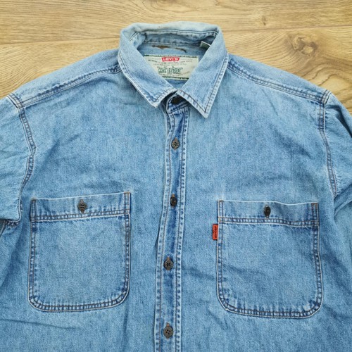 Levi shirt mens blue - mens, denim