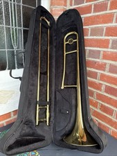 Ammoon Alto Trombone Brass Gold Lacquer Bb Tone B Flat Wind Instrument