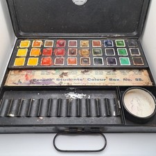 Vintage Reeves No. 88 Genuine Students' Watercolor Colour Box Set - 27x17x4 cm