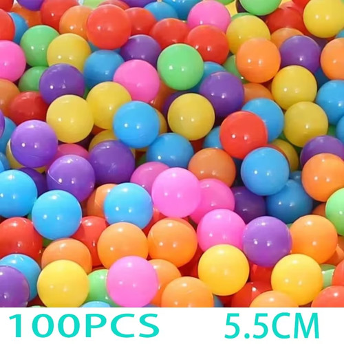 Colourful plastic pool balls - colourful,