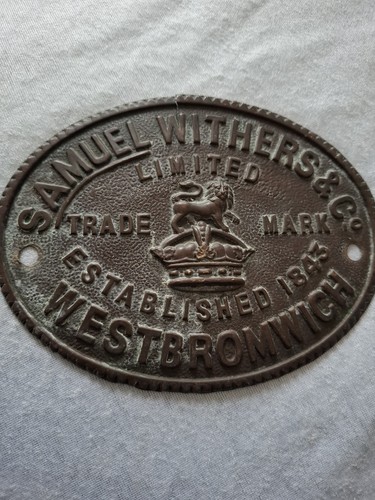 Vintage brass safe plaque - brass,