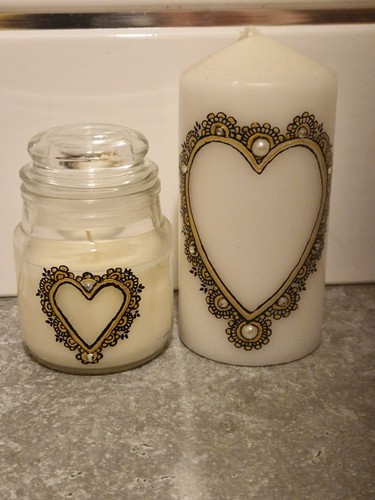 Lovely candle set henna - candle,
