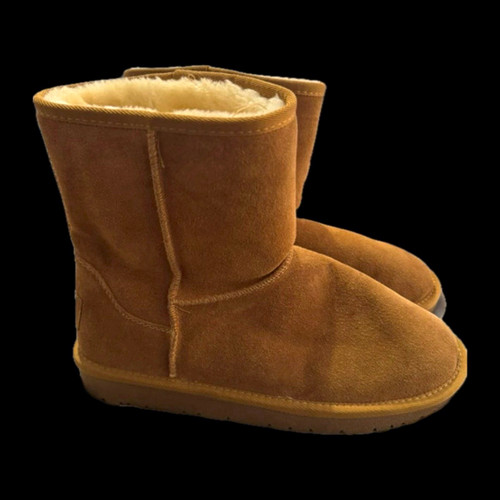 Brown suede sheepskin lined - suede,