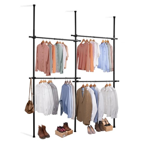 Telescopic black wardrobe - telescopic,