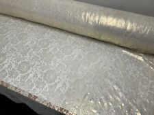 Cream gold lace fabric