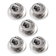 5pcs Stainless Steel Butterfly Tie Tacks Backs Brooch Pin Base Cufflink Settings