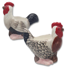 Chicken & Hen Egg Cup set novelty ceramic Cockerel Rooster Poultry lover gift