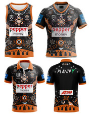 RUGBY MEN's TRAINING NRL WEST TIGERS INDIGENOUS SHIRT NRL JERSEY S-5XL