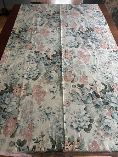 Vintage floral curtain panel - floral,