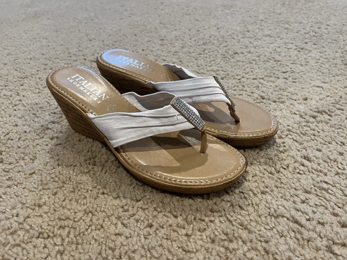 Italian shoemakers tan wedge - shoemakers,