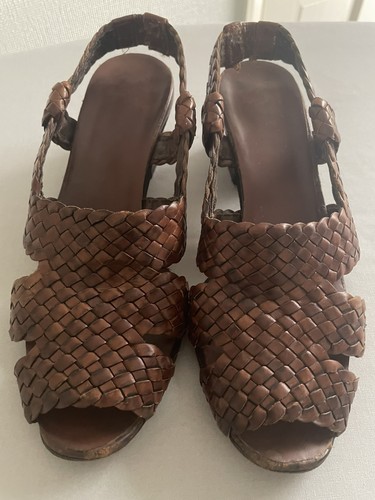 Cole haan woven leather brown - leather,