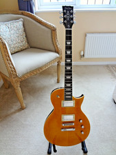 Harley Benton SC-Custom III Electric Guitar Lemon Flame (LP style)