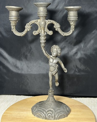 Vintage metal cherub - vintage, armed