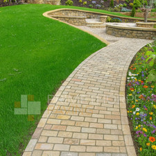 Fossil Mint Stone Setts 20x10cm Natural Sandstone Cobbles for Patio Driveway