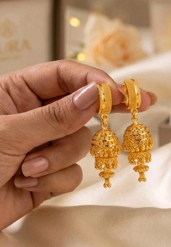 New gold plated earring indian - new,