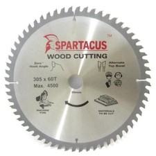 Spartacus Wood Cutting Saw Blade 305 mm x 60 Teeth x 30mm Milwaukee MS305