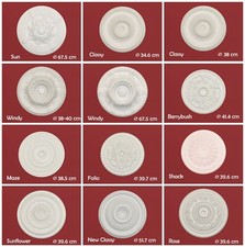 ✨Medium Size Ceiling Rose Polystyrene White Easy Fit Lightweight 46cm - 54.5cm✨