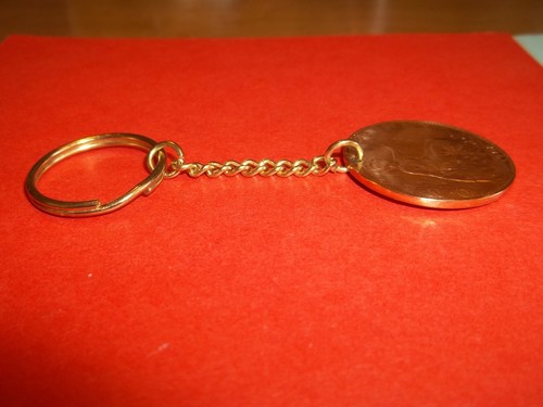 Penny coin bronze gold key - -,
