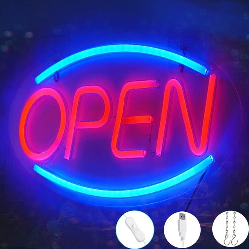 Led open shop - open, light