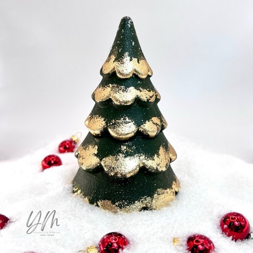 Christmas tree shaped candle - christmas,