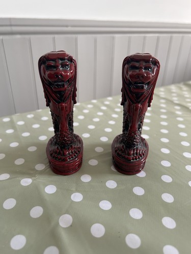 Pair vintage cinnabar style - cinnabar,