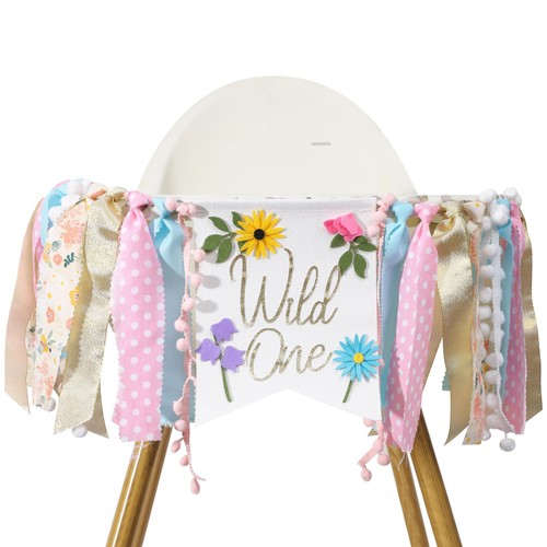 Wild flower high chair banner - high,