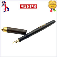 VINTAGE SWAN RING TOP FOUNTAIN PEN BLACK SEMI FLEXIBLE 14K GOLD MEDIUM NIB USA