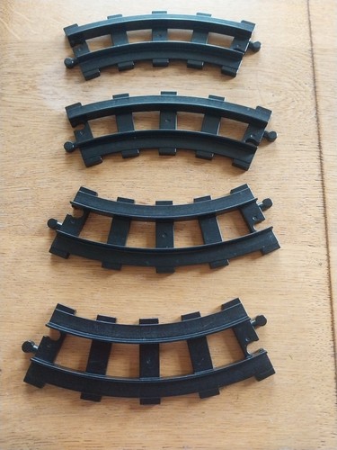 Duplo black train track curved - duplo,