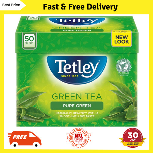 Tetley pure green tea bags - tetley,