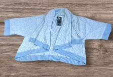 Elizabeth Scott Blue/White Waterfall/Shaw Cardigan Size M/L BNWT