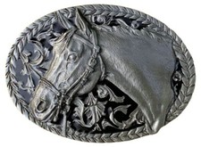 Horse Head Western Belt Buckle