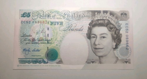 Bank england 5 pound - £5,