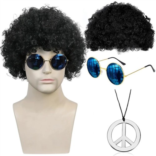 Black curly afro - curly, wig