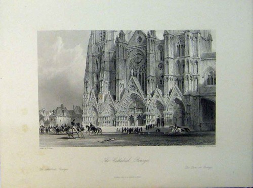 Original old antique print - antique,