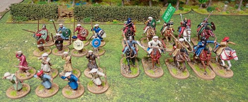Painted 28mm medieval barons - painted,