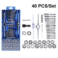 40Pcs Metric Tap Wrench and Die Cutter Set M3-M12 Hand Tools & Storage Case